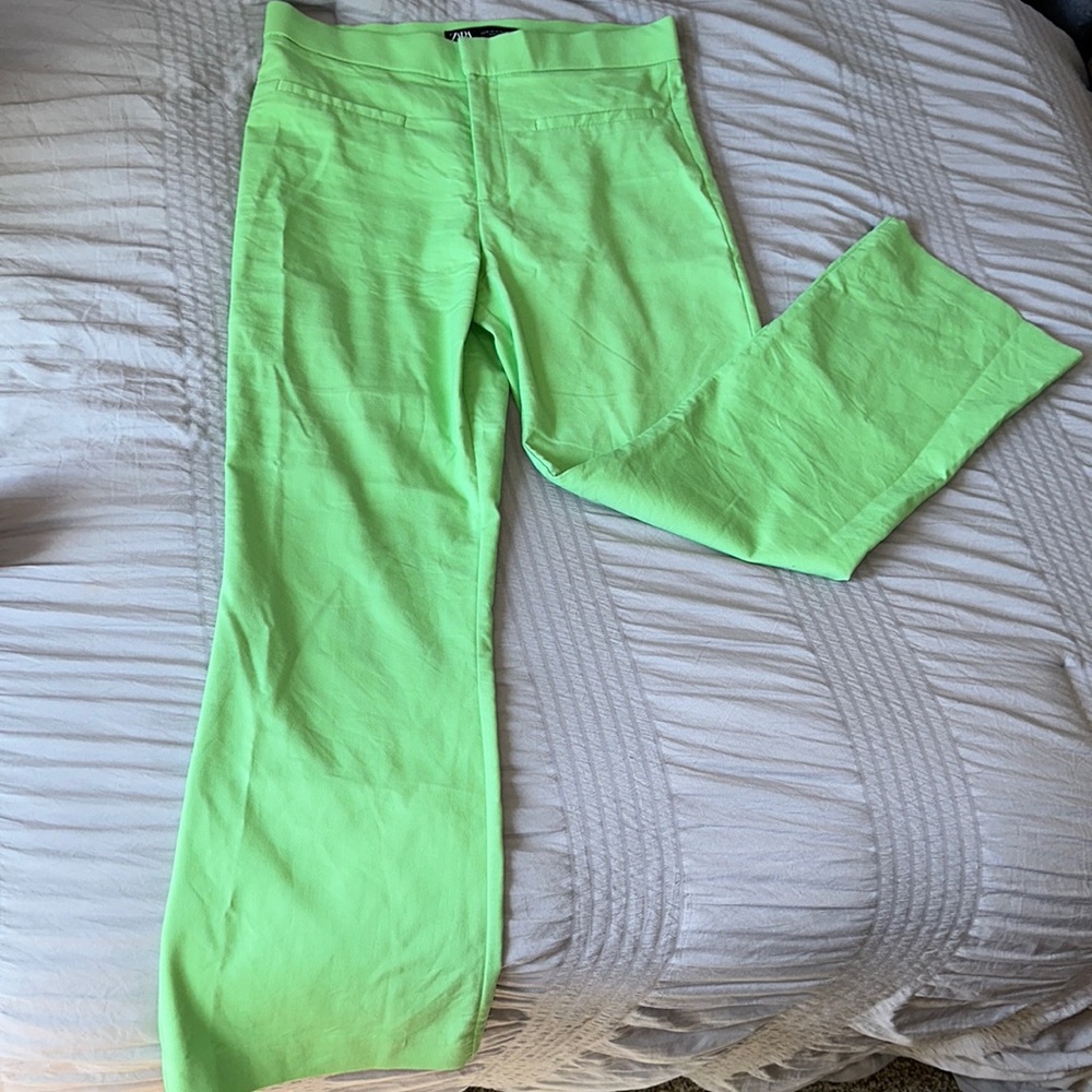 Neon green business pants